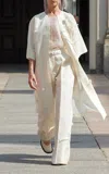 Mark Kenly Domino Tan Tove Atelier Silk Organza Top In Ivory
