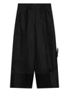 Mark Kenly Domino Tan Atelier Pasa Black Trousers In Silk And Wool In Black