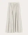 Mark Kenly Domino Tan Women's Niki Cotton-plissé Midi Skirt In Grey