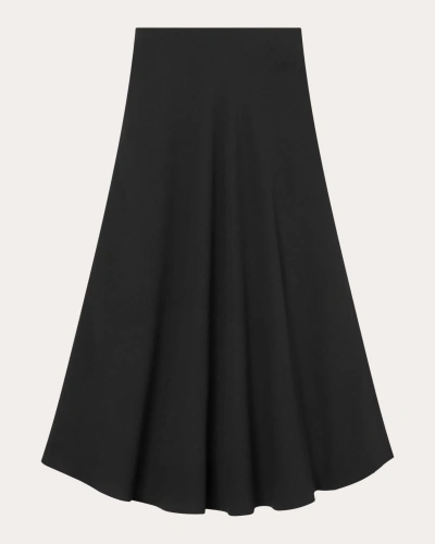 Mark Kenly Domino Tan Women's Nimo Crepe Georgette Skirt In Black