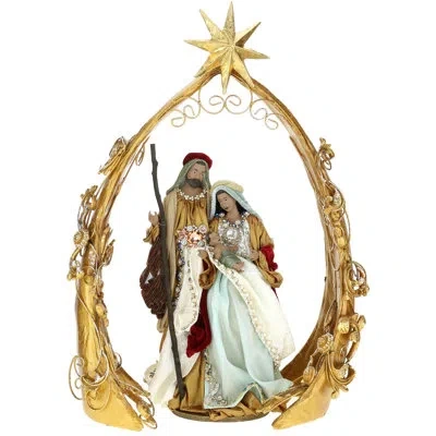 Mark Roberts 2 Piece Christmas African American Florentine Nativity Set, 28 Inches In Gold