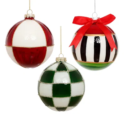 Mark Roberts 4 Christmas Ball Ornaments, Set Of 6 In Multi