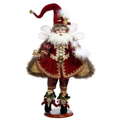 Mark Roberts 6 Geese A Laying Fairy On Base - 20 Inches In Pink;gold;brown;green;red