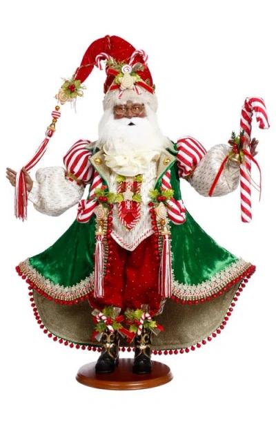 Mark Roberts African American Candy Cane And Cookie Santa In Multi
