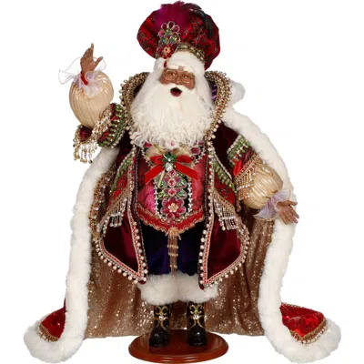 Mark Roberts African American Christmas Jewel Santa In Red