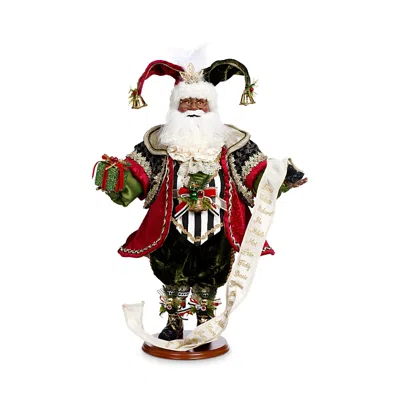 Mark Roberts African American Naughty Or Nice Santa Figurine In Multi
