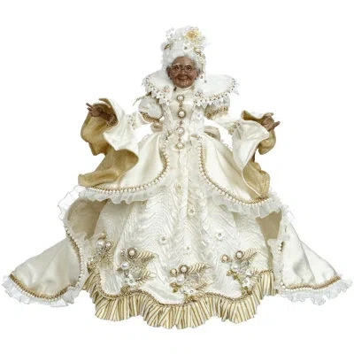 Mark Roberts African American Snow And Pearls Mrs. Claus - 23 Inches In Neutral
