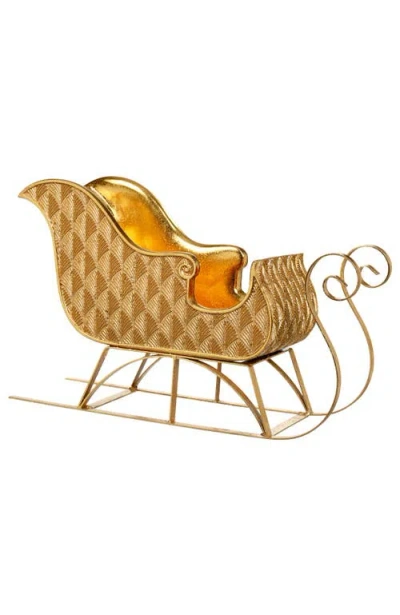 Mark Roberts Art Deco Sleigh Decor In Gold