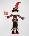 MARK ROBERTS BAH HUMBUG FAIRY ON BASE CHRISTMAS DECOR, 21"