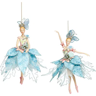 Mark Roberts Ballerina Ornament, Blue, Set Of 2