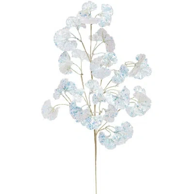 Mark Roberts Beaded Glittered Fan Spray - 27.5 Inches Set Of 6 In Blue