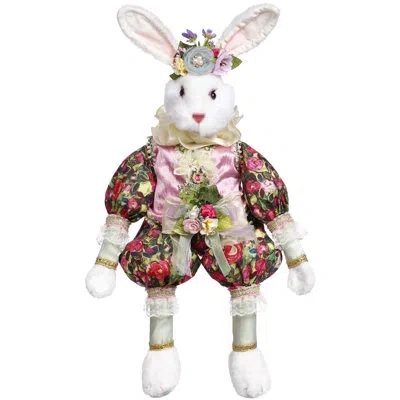Mark Roberts Bean Bag Pillow Body Rabbit With Vest, Large- 20 Inches In Red