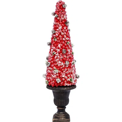 Mark Roberts Berrycone Tree With Pot, Set Of 2 In Red
