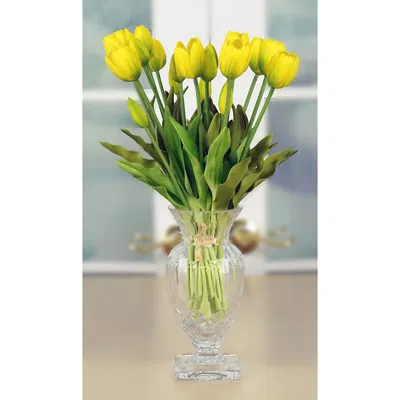 Mark Roberts Blooming Tulip Bunch, Set Of 6 In Yellow