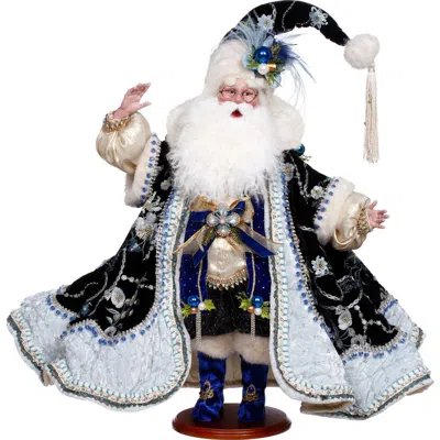 Mark Roberts Blue Suede Shoes Santa In Animal Print