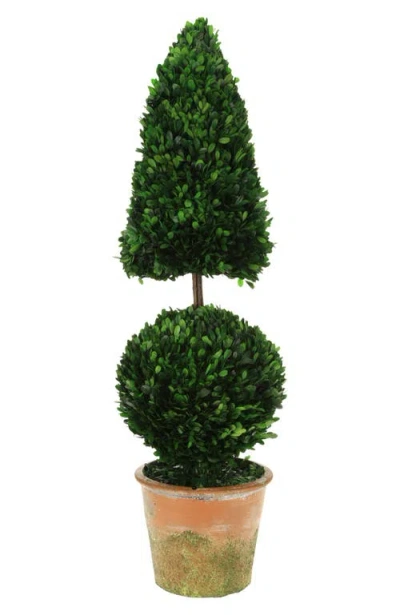 Mark Roberts Boxwood Topiary Cone And Ball In Green
