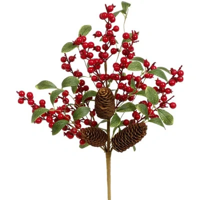 Mark Roberts Burgundy Berries Pick- 18 Inches Set Of 6 In Red