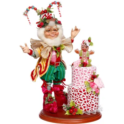 Mark Roberts Candied Cake Elf Scene In Multi