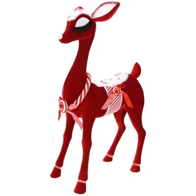Mark Roberts Candied Deer - 35 Inches In White;red