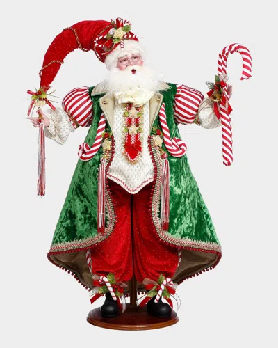 Mark Roberts Candy Cane & Cookie Santa Figure In Multi