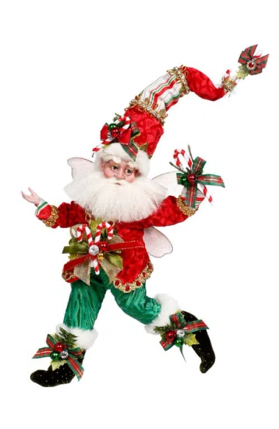 Mark Roberts Candy Cane And Holly Fairy, Small In Red