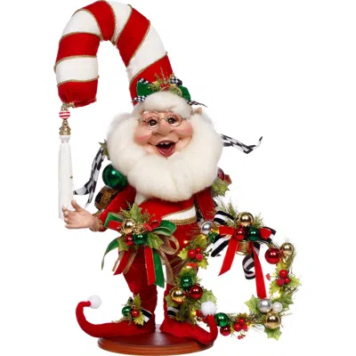 Mark Roberts Candy Cane Elf Scene With Lights, Medium In Red