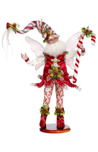 Mark Roberts Candy Cane Fairy On Base In Animal Print