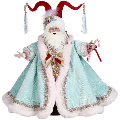 Mark Roberts Candy Dandy Santa - 25 Inches In Pink,teal,white,red