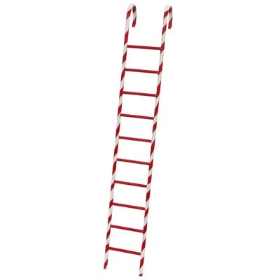 Mark Roberts Candy Stripes Ladder - 4 Feet Set Of 2 In Red