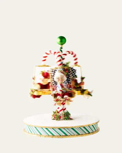 Mark Roberts Candycane Carousel With Elf Christmas Decoration In Multi