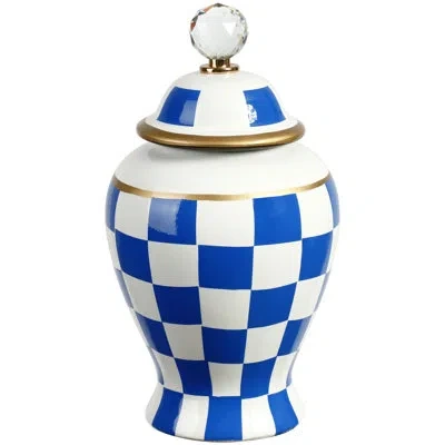 Mark Roberts Ceramic Jar In Blue,white