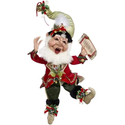 Mark Roberts Christmas Carol Elf, Medium - 17 Inches In Black,green,red