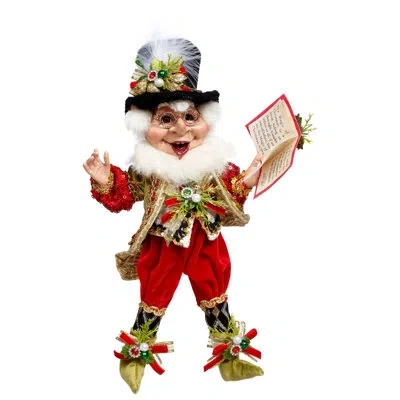 Mark Roberts Christmas Carol Elf, Small - 12 Inches In Red