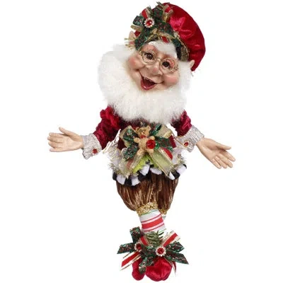 Mark Roberts Christmas Collection Teddy Bear Elf, Small - 12 Inches In White,brown,green,red