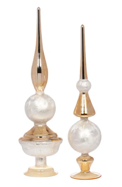 Mark Roberts Christmas Finial, Set Of 2 In Gold