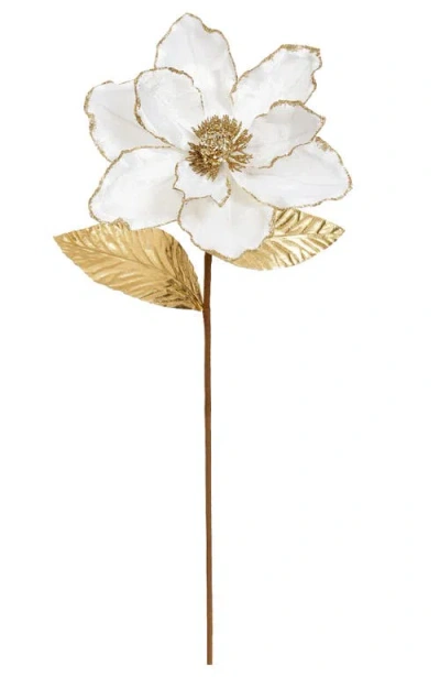 Mark Roberts Christmas Magnolia Stem, Set Of 12 In White
