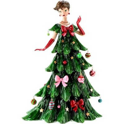 Mark Roberts Christmas Tree Fashion Lady In Green
