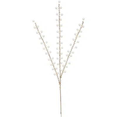 Mark Roberts Classic Pearl Berry Spray - 32.5 Inches In White