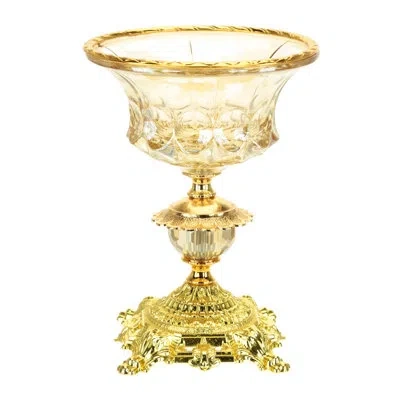 Mark Roberts Classic Pedestal Bowl In Gold
