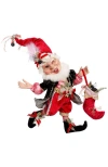 Mark Roberts Coal Stocking Elf, Medium In Red
