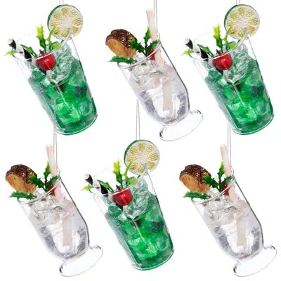 Mark Roberts Cocktail Glass Ornament, Set Of 6 - 4 To 5 Inches In Multi
