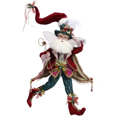 Mark Roberts Coming To Town Fairy, Large - 20 Inches In Red,dark Green,white,tan