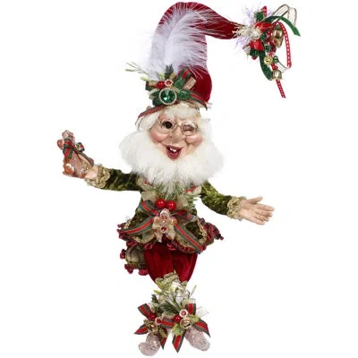 Mark Roberts Cookies And Milk Elf, Small - 11 Inches In Red,green,white,ivory