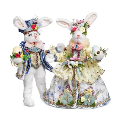 Mark Roberts Cottontail Rabbit Figures, Set Of 2 In White