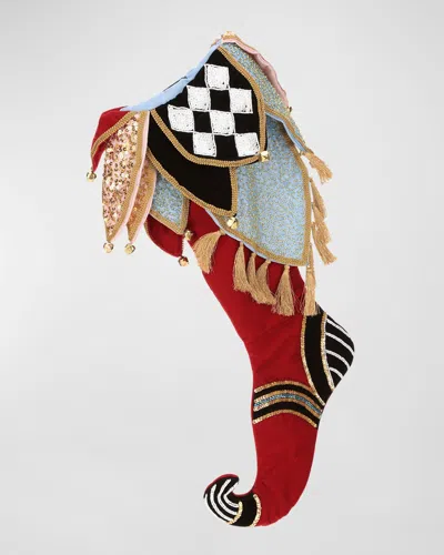 Mark Roberts Creamy Venetian Stocking, 26" In Red