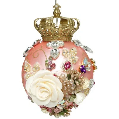 Mark Roberts Crown Jewels Ornament, Pink - 7 Inches In Green;pink;orange;gold;ivory