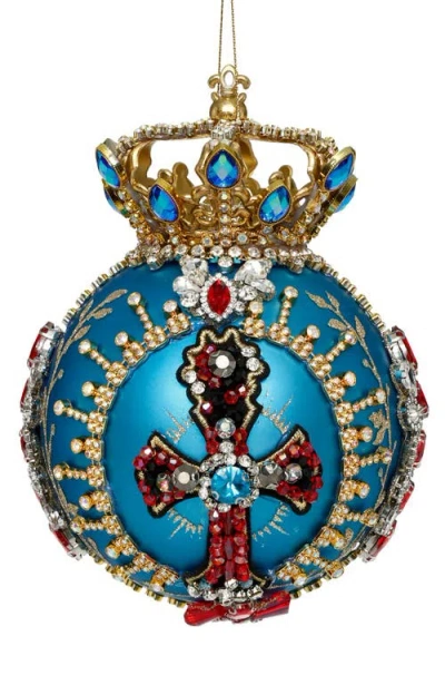 Mark Roberts Crown Jewels Ornament, Teal In Blue