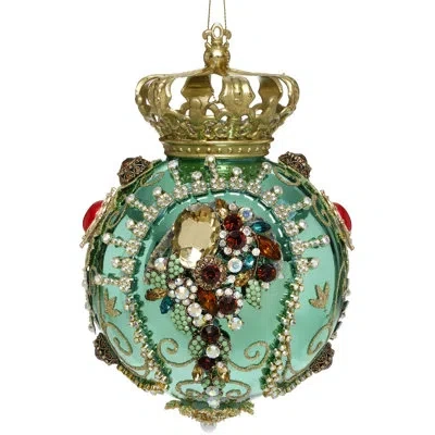 Mark Roberts Crown Jewels Ornament, Turquoise - 7 Inches In Blue;white;green;red;gold