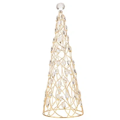 Mark Roberts Crystal Cone Tree, Small - 18.5 Inches In Clear;gold