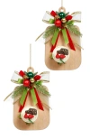 Mark Roberts Cutting Board With Sweets Ornament, Small, Set Of 2 In Multi
